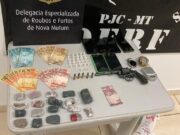 Polícia prende três homens que vendiam drogas perto de escolas em Nova Mutum