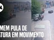 Homem pula de viatura em movimento após ser preso na Paraíba; veja