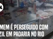 Perseguição com fuzil em padaria deixa clientes e funcionários na linha de tiro; veja