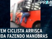 Ciclista de Curitiba se exibe na internet com manobras e arrisca a própria vida