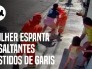 Mulher espanta assaltantes vestidos de garis em São Paulo; veja