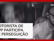 Motorista de app dá ‘carona’ a policial em perseguição e vídeo viraliza