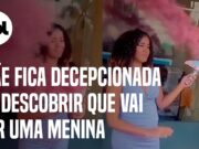 Mãe fica decepcionada em chá revelação após descobrir que vai ter uma menina; veja