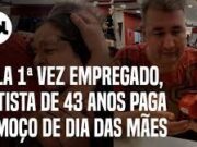 Filho autista faz questão de pagar almoço de Dia das Mães com salário do primeiro emprego