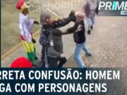 Homem agride personagens de “Carreta Furacão” em Cachoeirinha (RS); veja