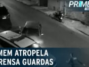 Guardas são atropelados por carro e prensados contra viatura em Minas Gerais; veja