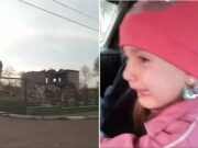 Menina ucraniana chora ao ver creche destruída por mísseis russos; veja
