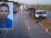 Homem morre após ser atropelado por caminhão na BR-163
