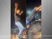 Prefeito de Senador Pompeu se joga na plateia durante show e cai no chão; veja