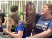 Amigos reagem com choro e abraços após amiga ser aprovada em medicina; veja