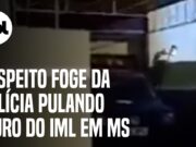 Vídeo mostra suspeito de mandar decapitar jovem pulando muro do IML em MS; veja