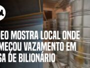 Vídeo mostra local onde teve início vazamento que matou bilionário e esposa no Guarujá; veja