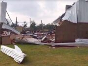 Vendaval destrói barracão e chiqueiro de fazenda no nortão; animal está desaparecido