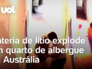 Bateria de lítio explode em quarto de albergue na Austrália; hóspedes escapam ‘por pouco’