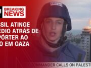 Míssil atinge prédio atrás de repórter ao vivo na cidade de Gaza; veja