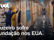 Cruzeiro sofre inundação nos EUA e provoca comparações com o Titanic; veja