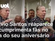 Silvio Santos faz 93 anos e cumprimenta fãs que fizeram surpresa em frente à sua casa