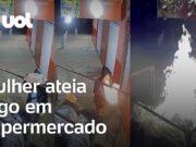 Mulher ateia fogo em supermercado após discussão com dono em Tocantins; veja