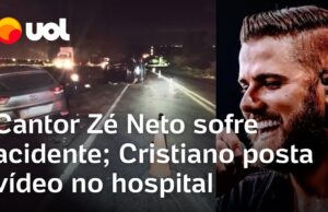 Zé Neto sofre acidente de carro em MG; vídeo mostra carro capotado