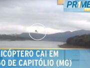 Com 4 a bordo, helicóptero cai no lago de Furnas, em Capitólio (MG); veja