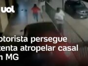 Motorista persegue e tenta atropelar casal em MG; veja