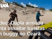 Criminosos tentam assaltar turista em buggy em passeio nas dunas de Cumbuco no Ceará; veja