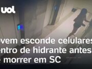 Morte de casal em SC: Vídeo mostra vítima escondendo celulares em hidrante