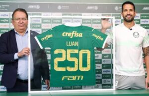 Luan recebe homenagem pelos 250 jogos no Palmeiras; ‘Motivo de muito orgulho’