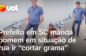 Prefeito de Criciúma gera polêmica ao levar homem em situação de rua para “capinar mato”