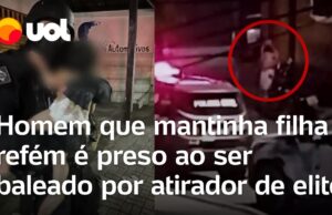 Homem que mantinha filha refém em Fortaleza é preso ao ser baleado por atirador de elite