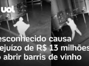 Desconhecido causa prejuízo de R$ 13 milhões ao abrir barris de vinho de adega espanhola