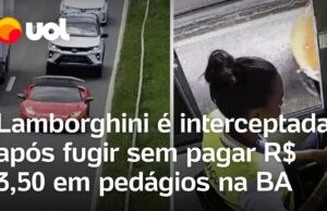 Lamborghini é interceptada pela PRF após fugir sem pagar R$ 3,50 em pedágios na Bahia