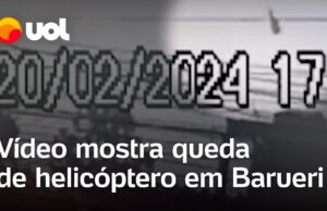Câmera mostra helicóptero em queda livre em São Paulo; ninguém morreu