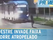 Pedestre invade faixa e é atropelado por ônibus no interior de São Paulo