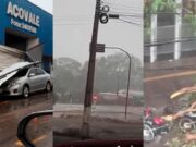 Temporal estoura janela de prefeita e causa estragos em cidade de MT