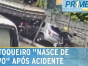 Caminhão desgovernado em ladeira atinge motociclista em cheio no Recife; veja