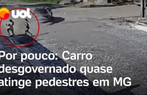 Pedestres quase são atropeladas por carro desgovernado em Divinópolis, Minas Gerais