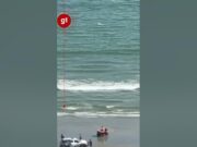 Criminoso é encontrado na praia, tenta fugir a nado, mas é preso pela polícia de SP