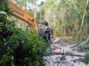 PF destrói maquinários em garimpo ilegal na terra indígena Sararé