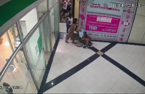 Câmera de banco no Rio de Janeiro registrou chegada de idoso com a cabeça tombada