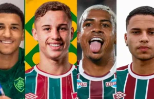 Jogadores do Fluminense organizam farra em hotel antes de clássico e são afastados Quarteto de afastados pelo Fluminense Fonte: Reprodução