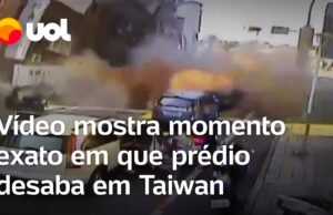 Taiwan: Vídeo flagra momento exato em que forte terremoto faz prédio tombar