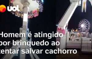 Homem é atingido por brinquedo em parque de diversões ao tentar salvar cachorro em SP; veja