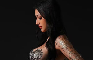 Bia Miranda faz ensaio gestante com barrigão e corpo cobertos nu: ‘Veja’