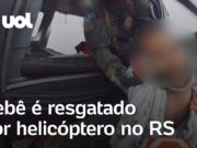 Enchentes no RS: vídeo mostra resgate de bebê pelo telhado de casa