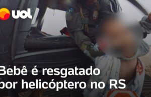 Enchentes no RS: vídeo mostra resgate de bebê pelo telhado de casa