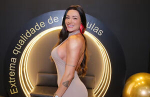 Juju Salimeni aposta em macacão nude e experimenta método para celulite: ‘Uau!’