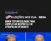 Joe Biden tem dificuldade para completar resposta e se atrapalha em debate; veja
