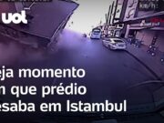 Veja momento em que prédio desaba em Istambul, na Turquia