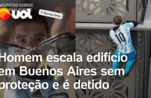 ‘Homem-Aranha’ da Argentina escala arranha-céu e é detido em Buenos Aires; veja